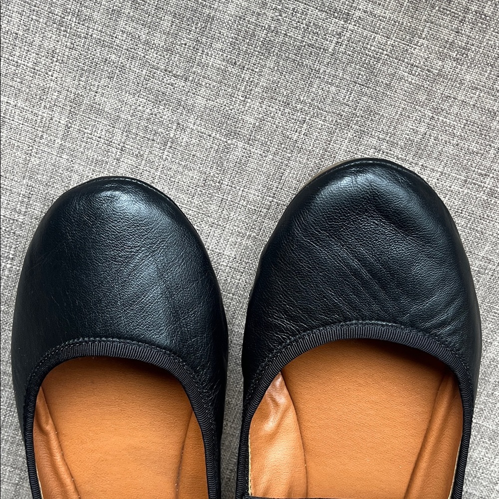 Lucky Brand Black Leather Ballet Flat Shoes 8.5 - Picture 3 of 9